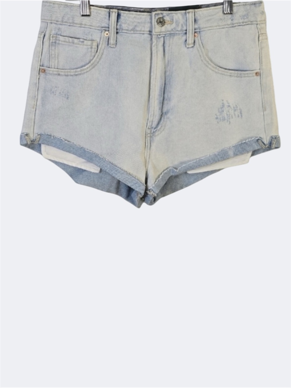 Wild Fable Shorts Womens Sz 8 Light Blue Denim Highest Rise Cheeky Shorts Summer